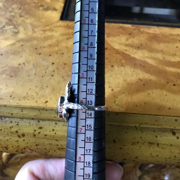 Canadian Ammolite Sterling Silver Ring Size 6 - Picture 9 of 12